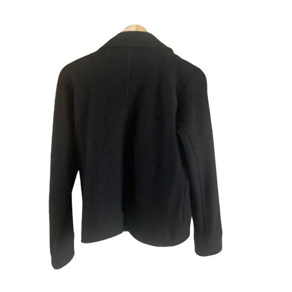 Gap Y2K Women’s 100% Wool Black‎ Pea Swing Coat Jacket Sz M - Picture 2 of 8